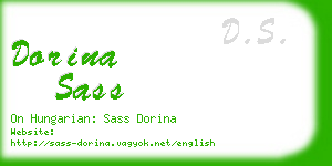 dorina sass business card